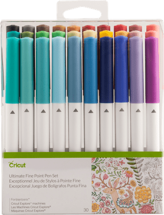 Cricut Explore/Maker Stylos à Pointe Fine 0,4 mm Lot de 30