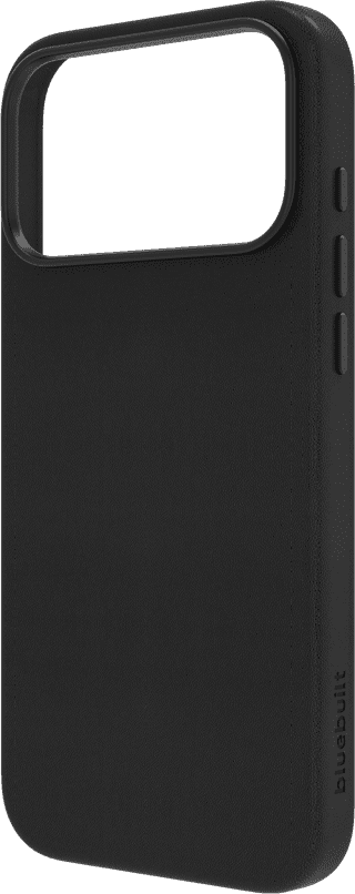 BlueBuilt MagSafe Coque iPhone 18 Pro Max Cuir Noir + Porte-carte Cuir Noir