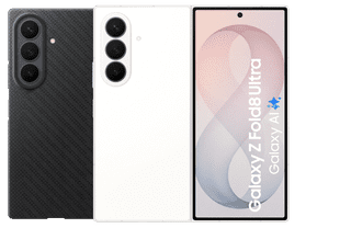 Samsung Galaxy Z Fold 8 Ultra 512 Go Blanc 5G + Back Cover Carbone avec Aimant Noir