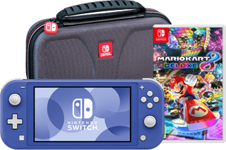 Nintendo Switch Lite Blue + Mario Kart 8 Deluxe + Bigben Travel Case