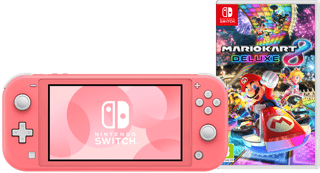 Nintendo Switch Lite Coral + Mario Kart 8 Deluxe Switch