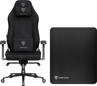 Vortech Prestige Plus Gamestoel Zwart + Vortech Vloermat Zwa