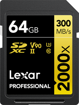 Lexar Professional SDXC 2000x GOLD 64GB 260MB/s