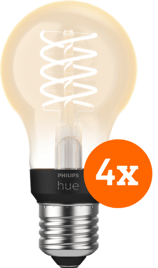 Philips Hue Filament Light White Standard E27 - 2023 - 4-pack