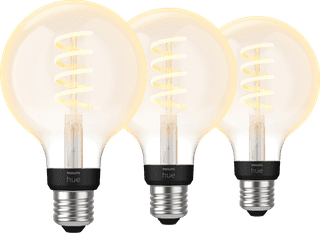 Philips Hue Filament Light White Ambiance Globe E27 3-pack
