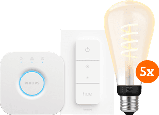 Philips Hue Filament White Ambiance Edison XL 5-pack Starter Pack