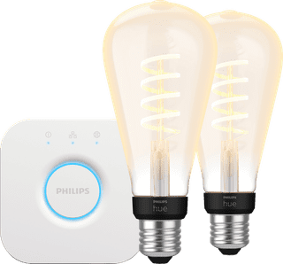 Philips Hue Filament White Ambiance Edison XL 2-Pack + Bridge