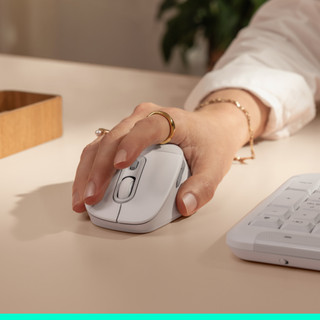 Logitech Signature Comfort Plus M850 L Souris Sans Fil Off-White