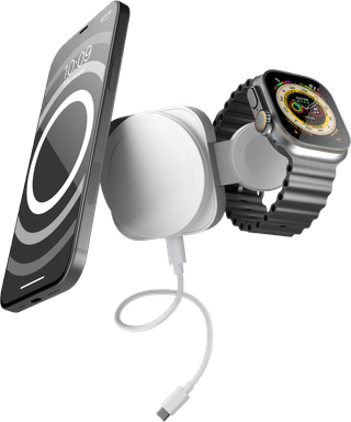 Zens 2-in-1 MagSafe Wireless Charger 15W White