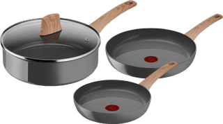 Tefal Renew Ceramic Frying Pan Set 24cm + 28cm + High-sided Skillet 24cm