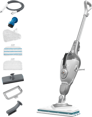 BLACK+DECKER 1600W Steam-mop 8 accessoires