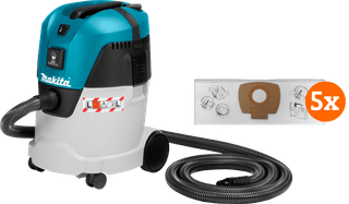Makita VC2512L + stofzuigerzakken (5x)