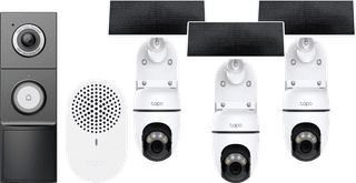 TP-Link Tapo C610 Solar Kit 3-Pack + D235 Smart Battery & Wired Doorbell