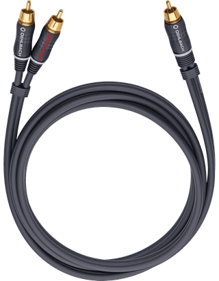 Oehlbach BOOOM! RCA to 2x RCA 2m Anthracite