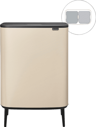 Brabantia Bo Touch Bin Hi Poubelle 2 x 30 Litres Soft Beige