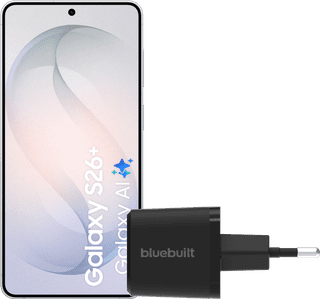 Samsung Galaxy S26 Plus 512 Go Blanc 5G + BlueBuilt Chargeur 45 Watts Noir