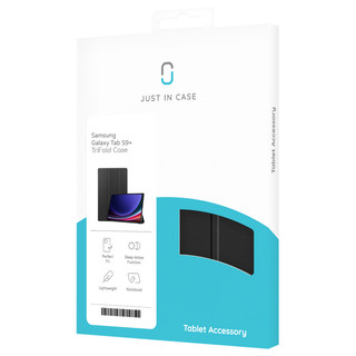 Just in Case Tri-Fold Samsung Galaxy Tab S10 Plus / S9 Plus / S9 FE Plus Book Case Noir
