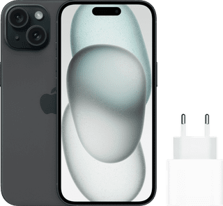 Apple iPhone 15 128 Go Noir + Apple Chargeur Rapide