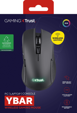Trust GXT 923 Ybar Wireless Gaming Mouse Black