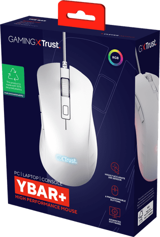 Trust GXT 924W Ybar+ Pro Souris Gamer Blanc