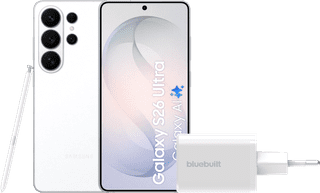 Samsung Galaxy S26 Ultra 256 Go Blanc 5G + BlueBuilt Chargeur 65 Watts Blanc