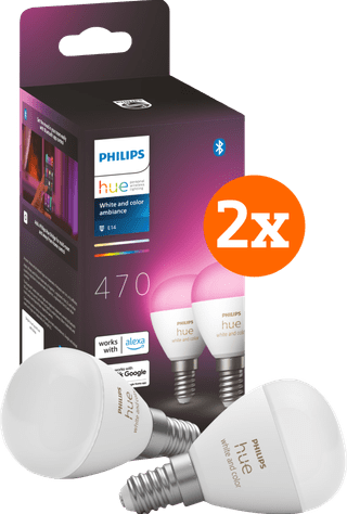 Philips Hue Luster Ampoule Sphérique White and Color E14 Lot de 4