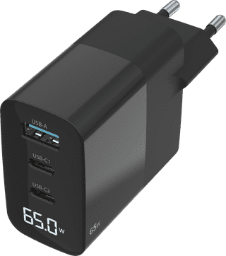 Sitecom 65W GaN Power Delivery Wall Charger with LED Screen