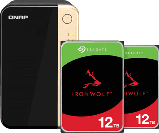 QNAP TS-264-8G + Seagate Ironwolf 12 To Lot de 2