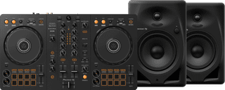 Pioneer DJ DDJ-FLX4 + Pioneer DJ DM-50D Zwart