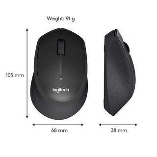 Logitech M330 Silent Plus Souris Sans fil Noir