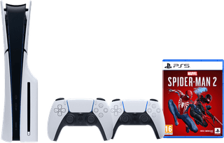 PlayStation 5 Slim Disc Edition + Marvel's Spider-Man 2 + Manette Supplémentaire Blanc