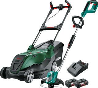 Bosch AdvancedRotak 36V-40-650 + AdvancedGrassCut 36 Li avec Batterie 4,0 Ah (2x)