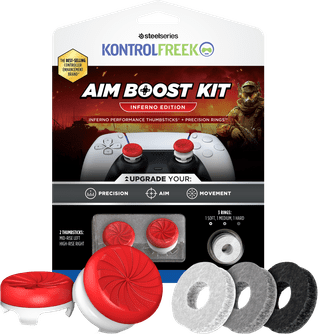 KontrolFreek Inferno AimBoost Thumbsticks + Precision Rings Rood/Wit PS5/PS4