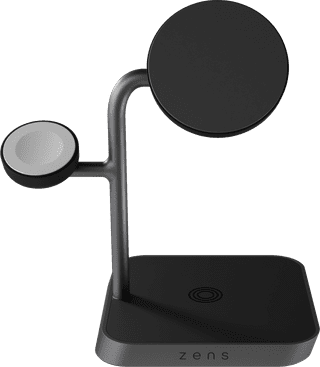 Zens 3-in-1 MagSafe and Qi2 Wireless Charger 15W with Stand and Watch Stand