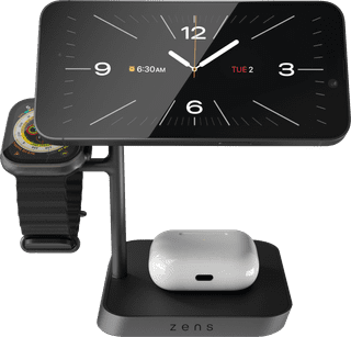 Zens 3-in-1 MagSafe and Qi2 Wireless Charger 15W with Stand and Watch Stand