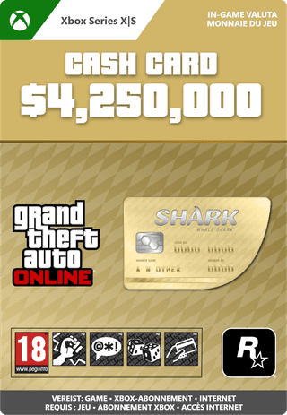 GTA Online: Whale Shark Cash Card Xbox Series X|S - Digitaal