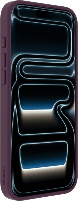 BlueBuilt MagSafe Hoesje iPhone 18/17 Pro Max Paars + Kaarthouder Leer Zwart