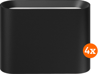 Philips Hue Dymera Wall Lamp - White and Color - Black 4-pack