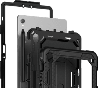 Just in Case Samsung Galaxy Tab S9/S9 FE/S10 FE/S10 Lite Rotating Back Cover Noir