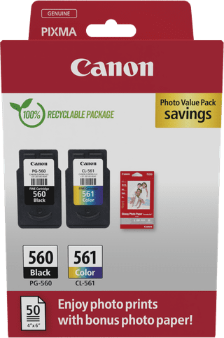 Canon PG-560/CL-561 Cartouche + Papier Photo