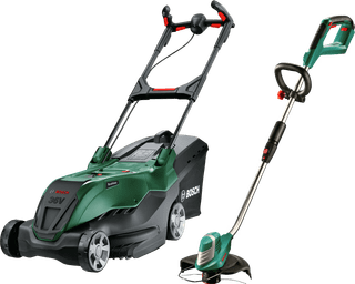 Bosch AdvancedRotak 36 V-44-750 avec Batterie 4.0 Ah + Bosch AdvancedGrassCut 36 Li (sans batterie)