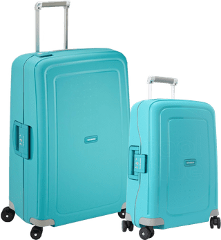 Samsonite S'Cure Spinner 55+75cm Aqua Blue