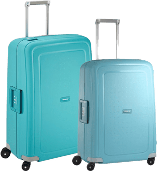 Samsonite S'Cure Spinner 69+75cm Aqua Blue Suitcase Set