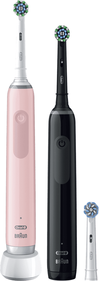 Oral-B Pro Serie 3 Noir et Rose Lot de 2