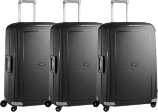 Samsonite S'Cure Valise à 4 Roulettes 75 cm Noir Set de 3 Valises