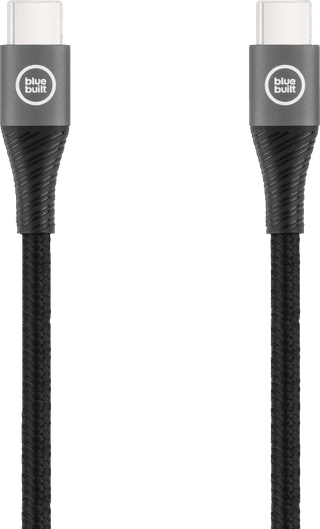BlueBuilt USB-C to USB-C Cable 1.5m Nylon Black