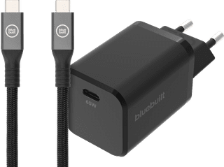 BlueBuilt Power Delivery Universal Charger 65W + USB-C Charging Cable (2m) Black