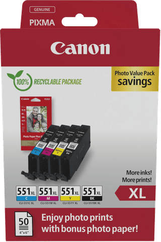 Canon CLI-551XL Cartridges Combo Pack