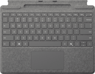 Microsoft Surface Pro 13 Pouces Type Cover avec Emplacement de Stockage pour Stylet Platine AZERTY