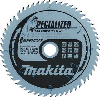 Makita Circular Saw Blade Wood Efficut 165x20x1.45 56T